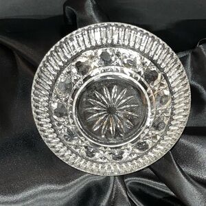 Federal Glass Windsor Bowl Clear Pressed Glass‎ 1930s Button & Cane 5” Vintage​